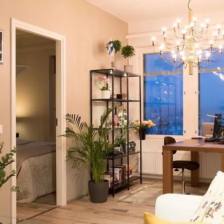 Tammela City View - Top Floor In New-built House 아파트 *